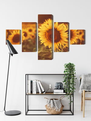 Ljuddämpande tavla - A field of sunflowers