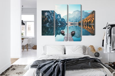 Ljuddämpande tavla - Lake braies in the italian