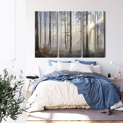 Ljuddämpande tavla - Sunrise in the woods