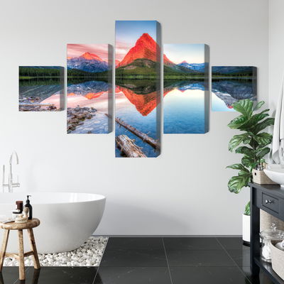 Ljuddämpande tavla - Swiftcurrent lake in the Usa