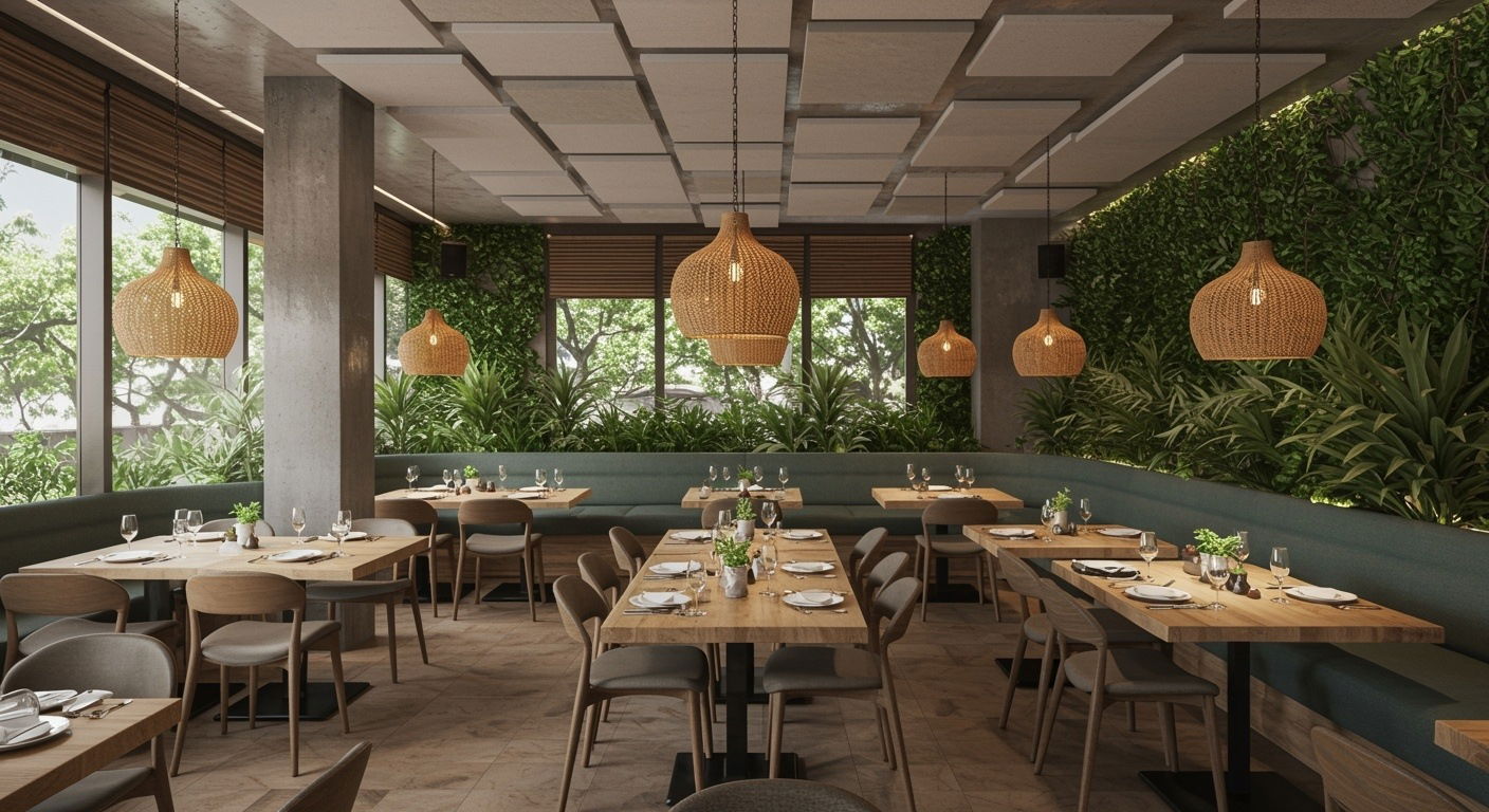 Ljudabsorbera ett tak