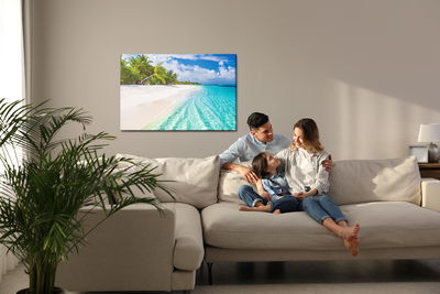 Ljuddämpande tavla - Sea and tropical beach