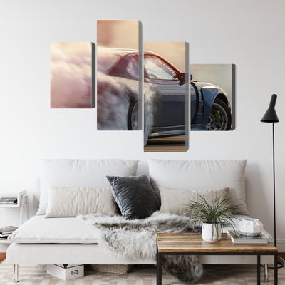 Ljuddämpande tavla - Sports car in a cloud