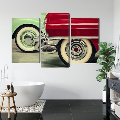 Ljuddämpande tavla - Stylish vintage car wheels