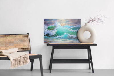 Ljuddämpande tavla - Waves on the seashore