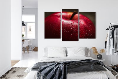 Ljuddämpande tavla - Red apple on a macro scale
