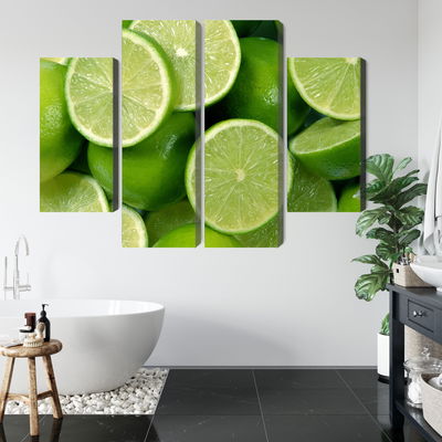 Ljuddämpande tavla - Lime halves