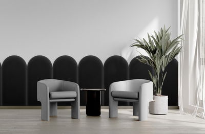 Lydabsorber i bueform - fløjl