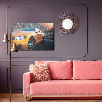 Ljuddämpande tavla - Sports car in the mountains