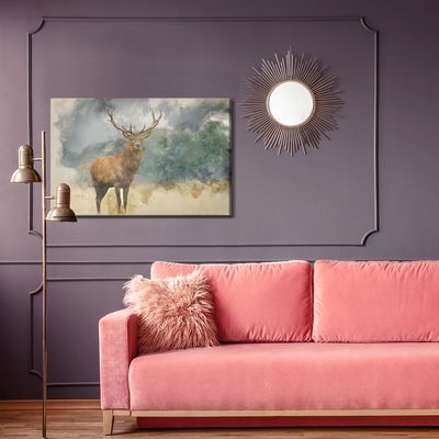 Ljuddämpande tavla - Deer on a watercolor
