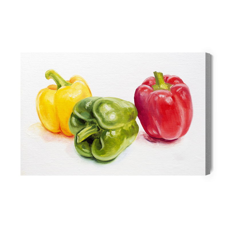 Ljuddämpande tavla - Colorful peppers