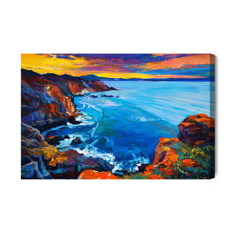 Ljuddämpande tavla - Sea and cliffs