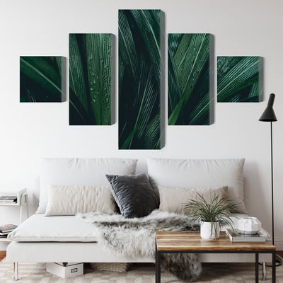 Ljuddämpande tavla - Dark green leaves on a macro