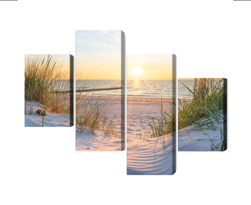 Ljuddämpande tavla - Sunset on the baltic sea 3d