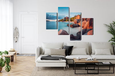 Ljuddämpande tavla - Beach in seychelles