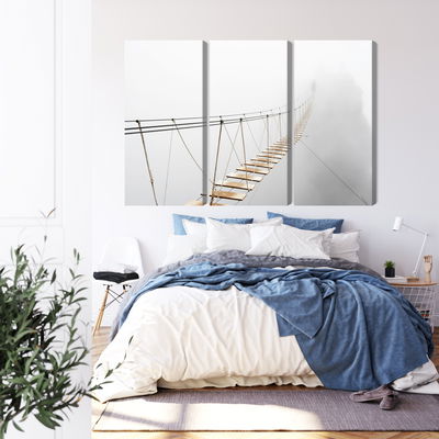 Ljuddämpande tavla - Hanging bridge in the fog