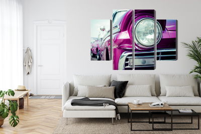 Ljuddämpande tavla - Retro style car headlight