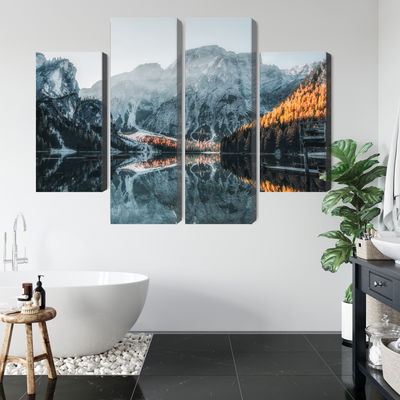 Ljuddämpande tavla - Italian lake braies 3d