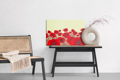 Ljuddämpande tavla - Beautiful red poppies