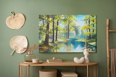 Ljuddämpande tavla - The forest landscape is