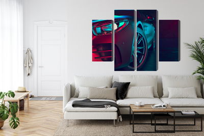 Ljuddämpande tavla - Front of a 3d sports car