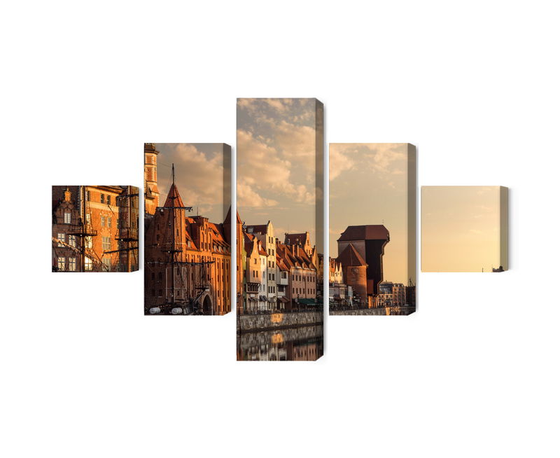Ljuddämpande tavla - The port of gdansk at sunset