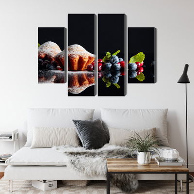 Ljuddämpande tavla - Muffins with fruits