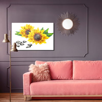 Ljuddämpande tavla - Flowers and sunflower seeds