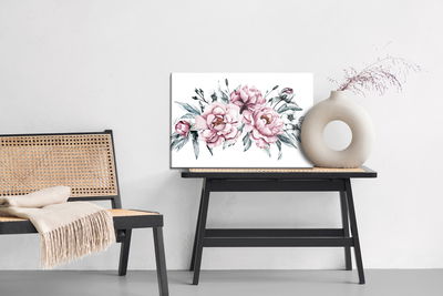 Ljuddämpande tavla - Composition of peony flowers