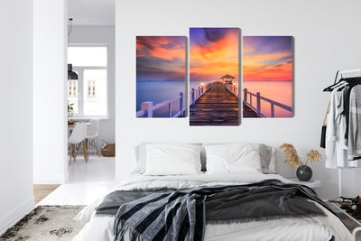 Ljuddämpande tavla - Sunset over the pier