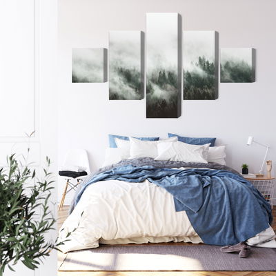 Ljuddämpande tavla - 3d misty forest landscape