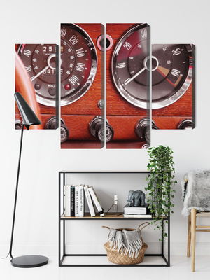 Ljuddämpande tavla - Counters in a retro car