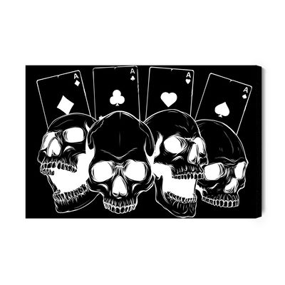 Ljuddämpande tavla - Skulls on a background