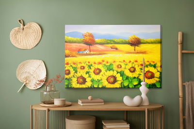 Ljuddämpande tavla - A colorful landscape