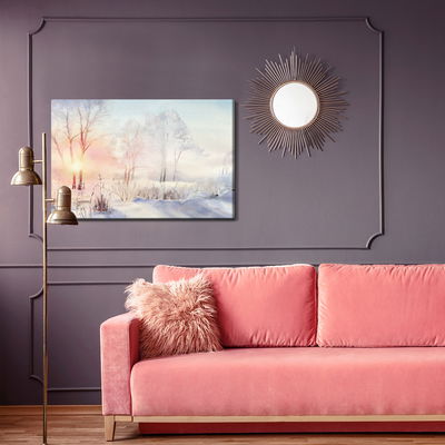 Ljuddämpande tavla - Sunrise in the winter forest