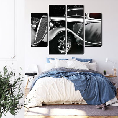 Ljuddämpande tavla - Vintage style hot rod car