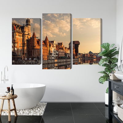 Ljuddämpande tavla - The port of gdansk at sunset