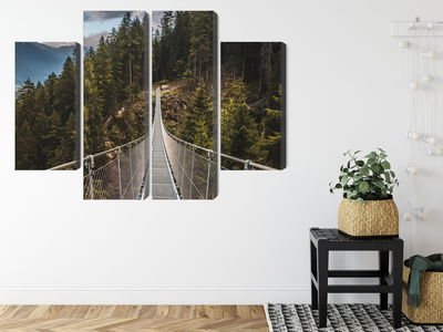 Ljuddämpande tavla - Suspension bridge in a 3d