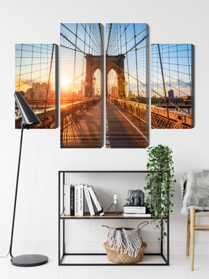 Ljuddämpande tavla - Brooklyn bridge in New York