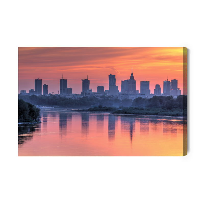 Ljuddämpande tavla - Warsaw and the sunset