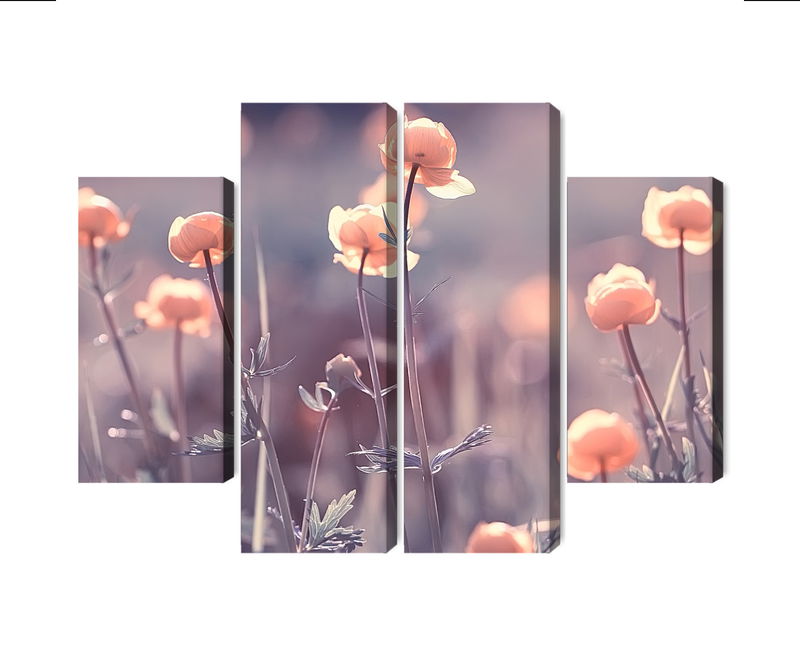 Ljuddämpande tavla - Spring 3d flowers