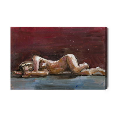 Ljuddämpande tavla - Woman painted with oil paints