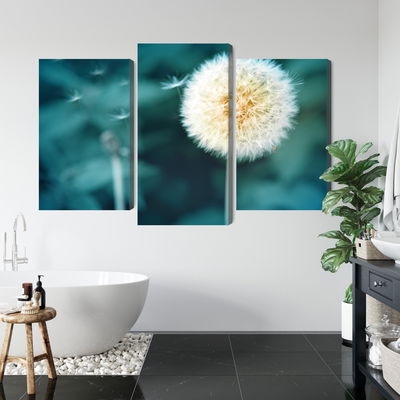 Ljuddämpande tavla - Dandelion flower close up 3d