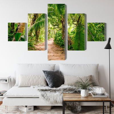 Ljuddämpande tavla - Path in a tropical 3d forest