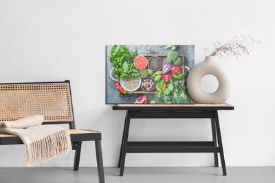 Ljuddämpande tavla - Vegetables, fruits and spices