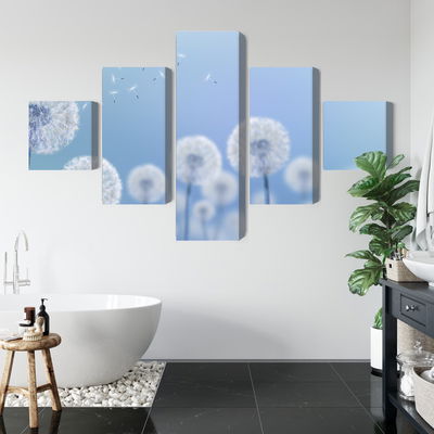 Ljuddämpande tavla - Dandelions on a blue