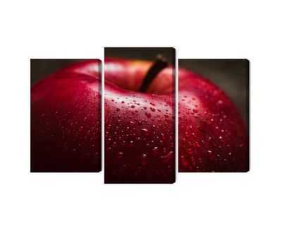 Ljuddämpande tavla - Red apple on a macro scale