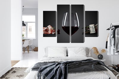 Ljuddämpande tavla - A glass of red wine