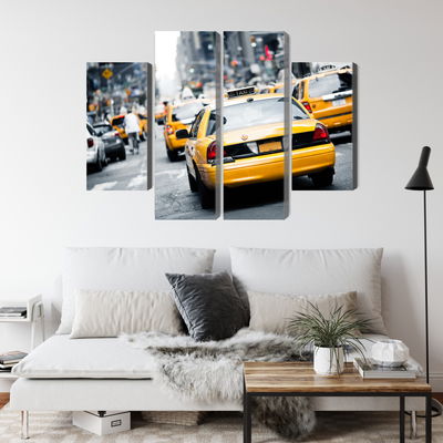 Ljuddämpande tavla - Taxis on the streets of new