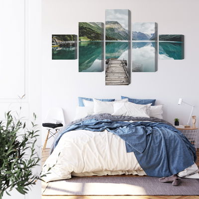 Ljuddämpande tavla - View of the lovatnet lake